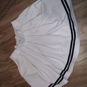 wild fable Cream Circle Skirt with Black Double Hem Stripes